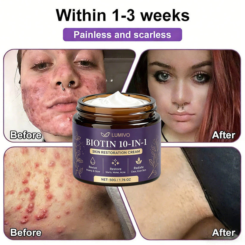 Made and Shipped from USA ✨LUMIVO® Biotin 10-in-1 Skin Restoration Cream 🍀