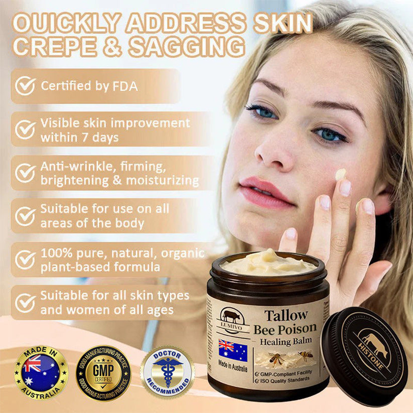 【70% OFF Wraps Up Today】LUMIVO® 🐄Tallow Bee Poison Healing Balm（Sorts Out Spots, Wrinkles & Knackered Skin — Steroid-Free）