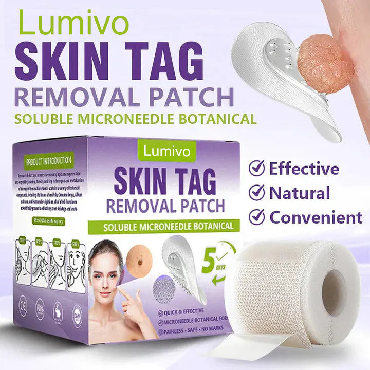 ✅Lumivo® Soluble Microneedle Botanical Skin Tag Removal Patch