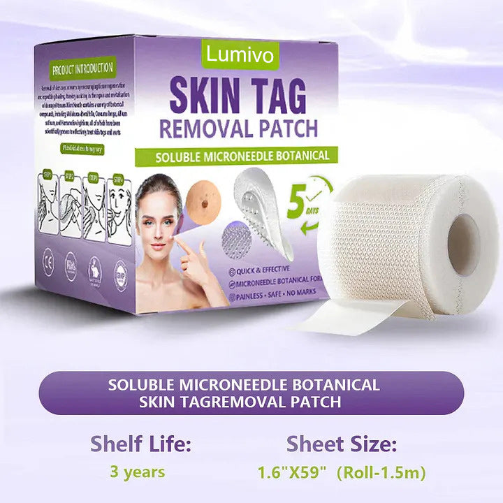 ✅Lumivo® Soluble Microneedle Botanical Skin Tag Removal Patch