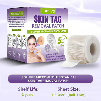 ✅Lumivo® Soluble Microneedle Botanical Skin Tag Removal Patch