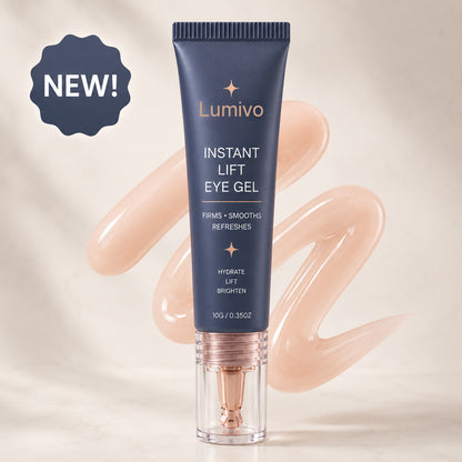 NEW! Lumivo™ Instant Lift Eye Gel - For Puffiness & Bags, Wrinkles, Fine Lines and Dark Circles, Anti Aging Skin Care for Men & Women with Collagen Targeting Biotech