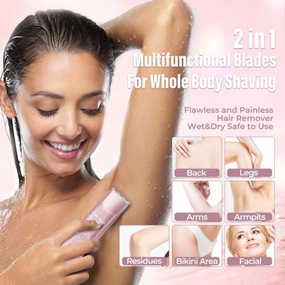 2-in-1 Painless Precision Electric Shaver & Bikini Trimmer