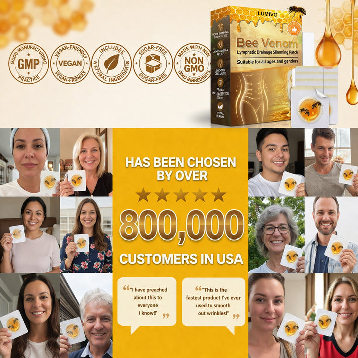 Bee Venom Lymphatic Patch – Flush Fat & Repair Skin While You Sleep Activate lymph drainage to reduce bloating, support metabolism, and restore clearer, healthier skin — no pills, no injections.