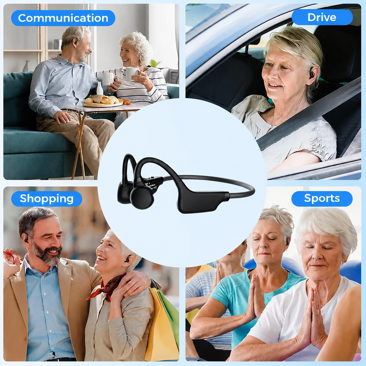 🏆🔥Final 3 Hours: 80% OFF 🔥 Pryxo Smart Bluetooth Bone Conduction Hearing Aid