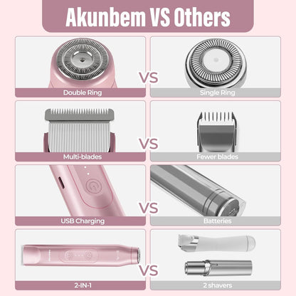2-in-1 Painless Precision Electric Shaver & Bikini Trimmer