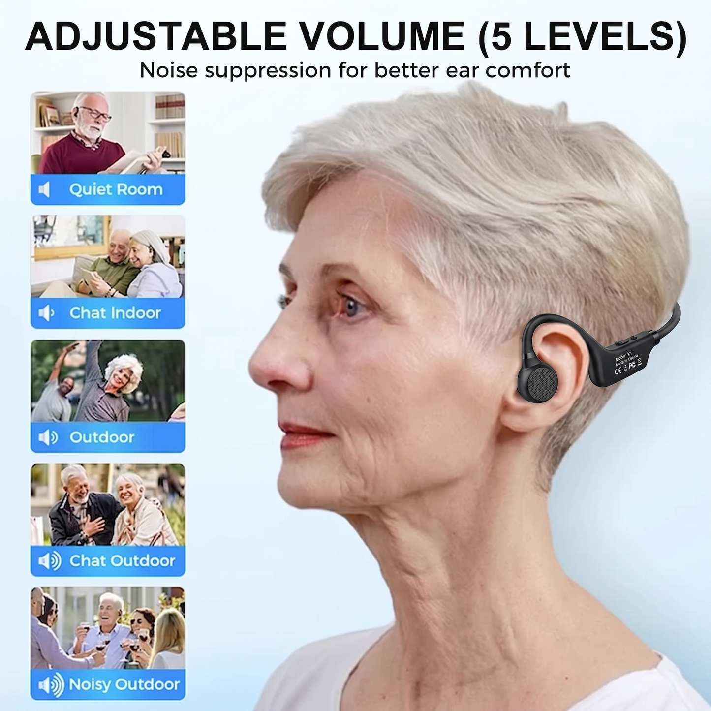🏆🔥Final 3 Hours: 80% OFF 🔥 Pryxo Smart Bluetooth Bone Conduction Hearing Aid