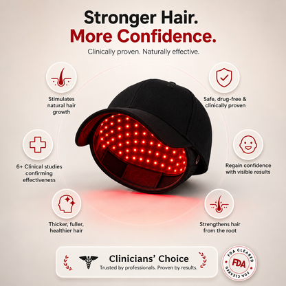 🔥 Advanced Clinical-Grade Red Light Hair Regrowth Therapy Cap