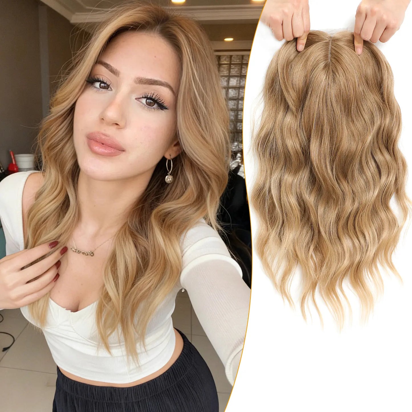 Balmo 16 Inch Curly Hair Topper