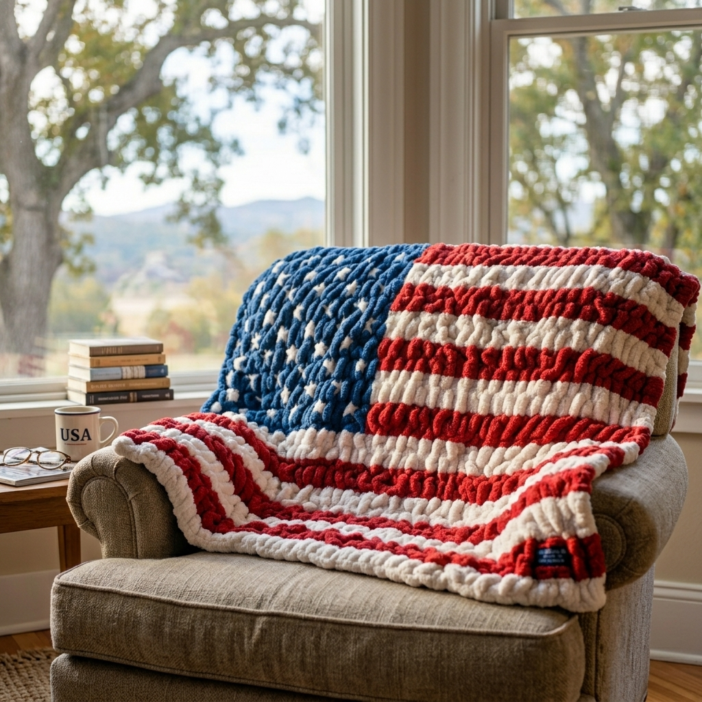 🇺🇸❤️American Flag Flannel Blanket — Ultra-Soft Flannel | Non-Shedding | Suitable for All Seasons